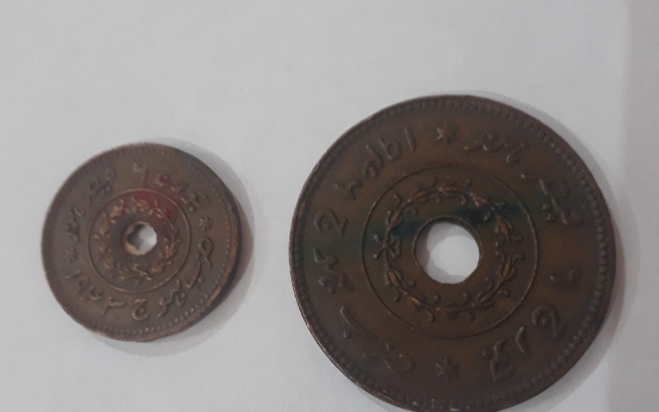 An interviewee’s collection of British India coins, Gandhinagar, India, February 2020